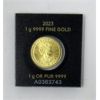 Image 2 : 1 Gram .9999 Fine Gold 2023 Maple Leaf Coin 