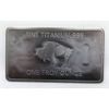 Image 2 : 1 Oz .999 Fine Titanium Buffalo USA Bar