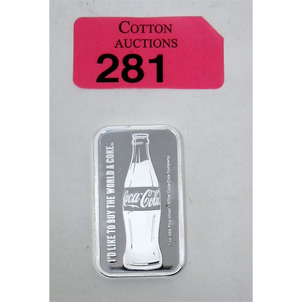 1 Oz .999 Silver Coca-Cola Bar 