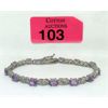 Image 1 : Amethyst & Diamond Tennis Bracelet 