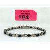 Image 1 : 7.8 CTW Sapphire & Diamond Tennis Bracelet