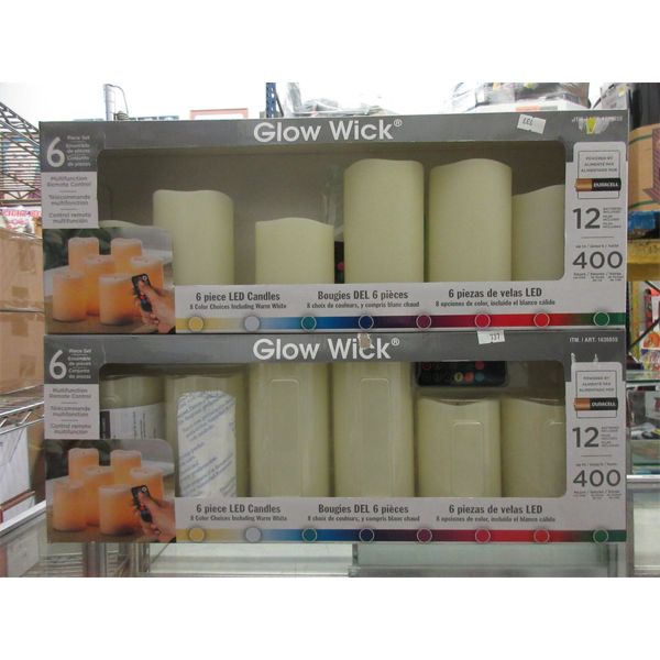 Led Wicks 2 Glow Wick 6 Piece LED Candle Sets