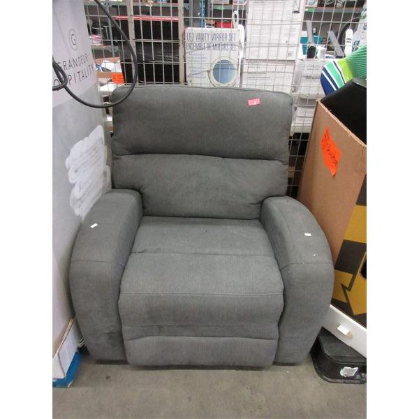 Grey Fabric Manual Rocker Recliner - Customer Return