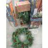 Image 1 : 28" Wreath & 9' Illuminated Garland