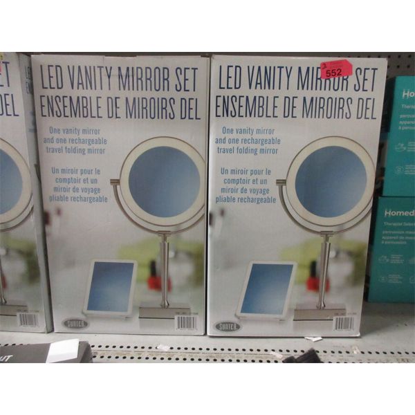 2 LED Vanity Mirror Sets - Customer Returns