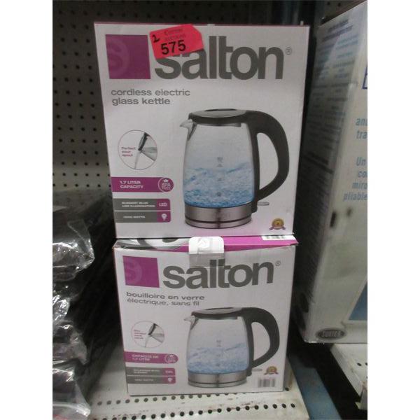 2 Salton Electric Glass Kettles 