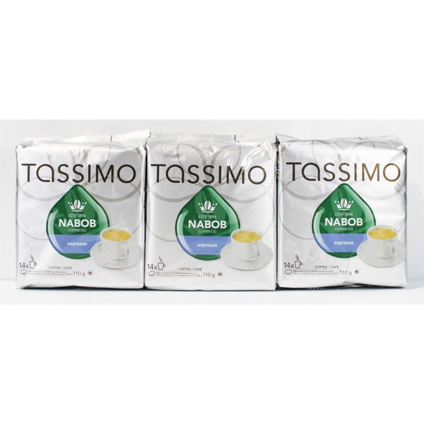 3PKS TASSIMO NABOB ESPRESSO COFFEE DISCS