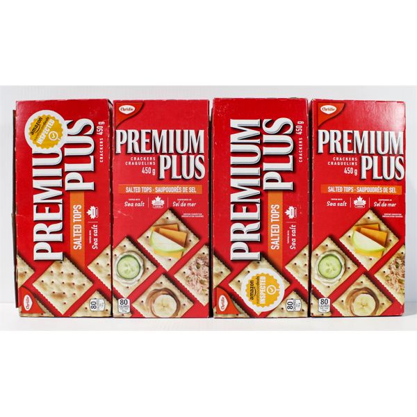 PREMIUM PLUS CRACKERS SALTED TOPS 4X450G BOX