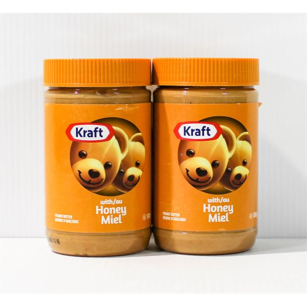 2 KRAFT PEANUT BUTTER WITH HONEY 500G