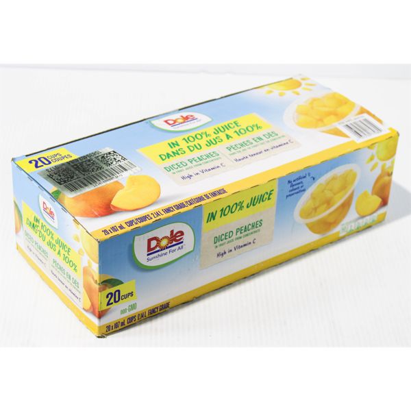 DOLE DICED PEACHES 20 CUPS 