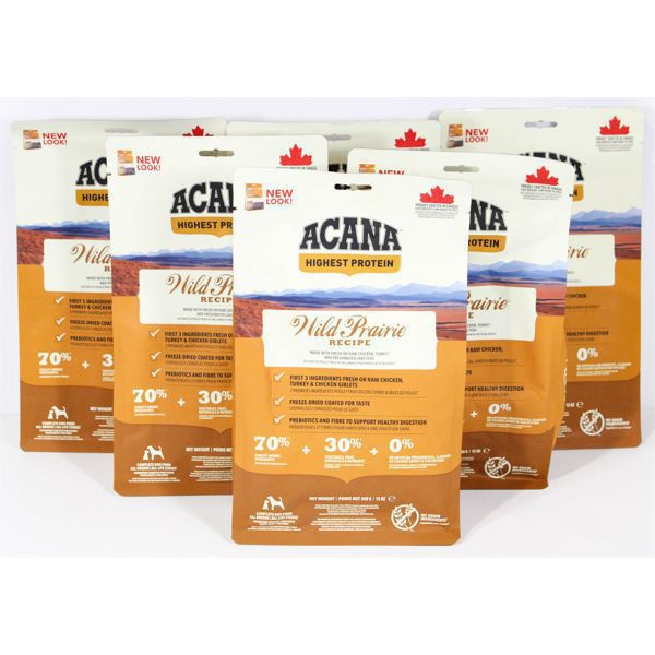 6 HIGH END WILD PRAIRIE DOG FOOD 12 OZ TRAVEL SIZED