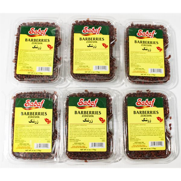 6PKS SADAF BARBERRIES ZERESHK 6 OZ. PER