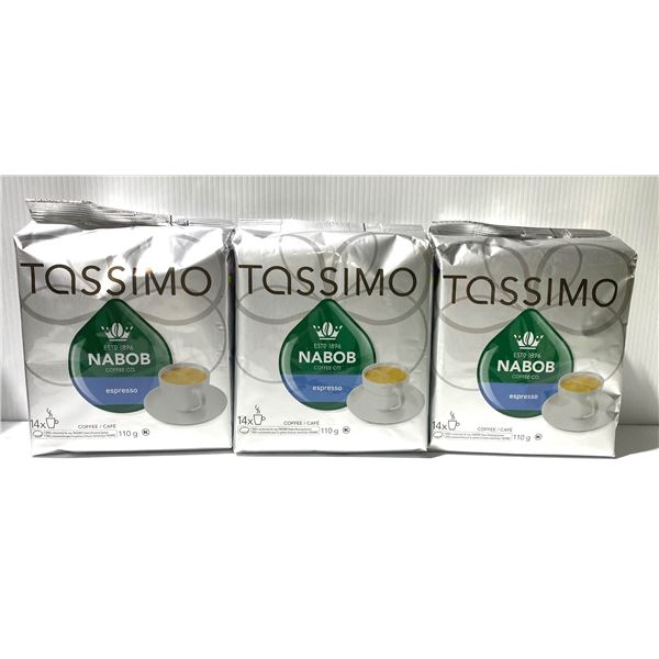 3PKS TASSIMO NABOB ESPRESSO COFFEE DISCS