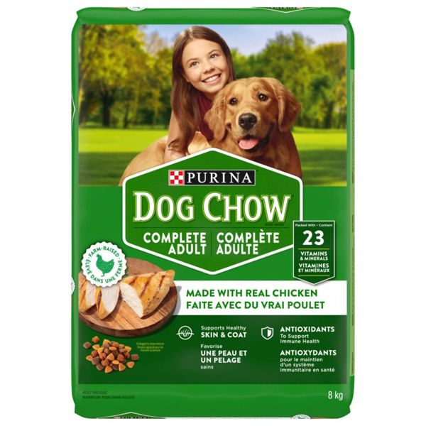 8 kg Purina Dog Chow Complete Adult Real Chicken Food