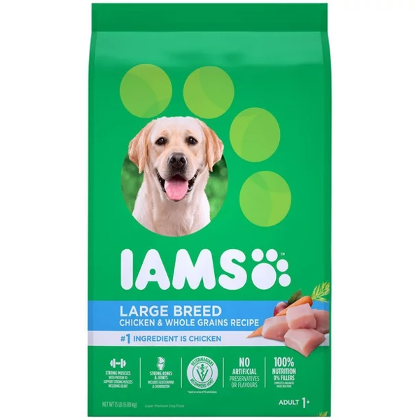 6.8 kg Iams Proactive Large Breed Chicken & Whole Grain Dog Food