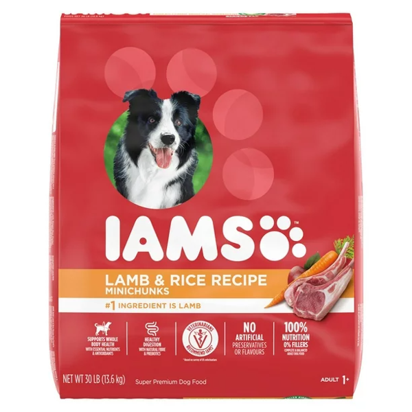13.6 kg Iams Proactive Lamb & Rice Mini Chunks Dog Food