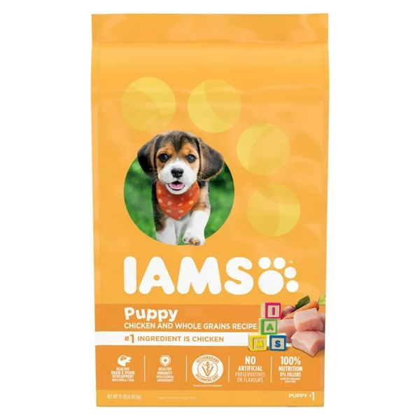 6.8 kg Iams Puppy Chicken & Whole Grain Dog Food