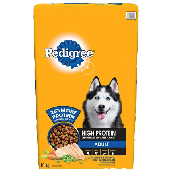 18 kg Pedigree High Protein Chicken & Veg. Dog Food