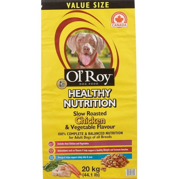 20 kg Ol' Roy Healthy Nutrition Slow Roasted Chicken & Veg Dog Food