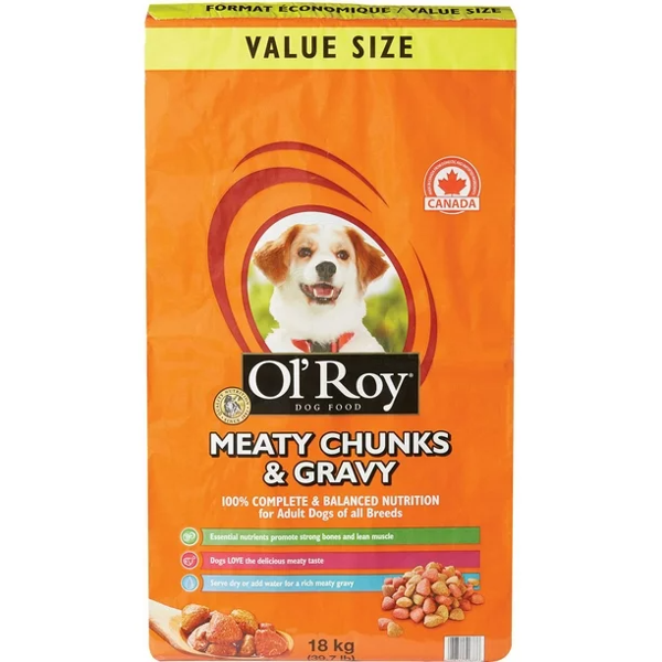18 kg Ol' Roy Meaty Chunks & Gravy Adult Dog Food