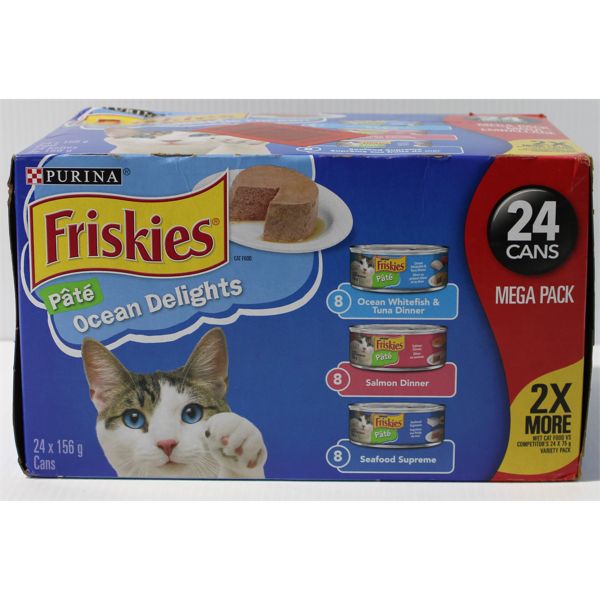 24 X 156 G PURINA FRISKIES PATE OCEAN DELIGHTS WET CAT FOOD