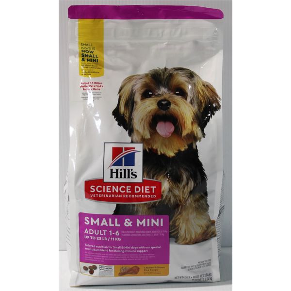 2.4 KG HILL'S SCIENCE DIET SMALL & MINI ADULT 1-6 DOG FOOD CHICKEN & BROWN RICE