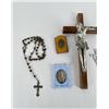 Image 2 : Antique Catholic Religious Items Rosaries Crosses