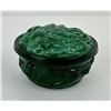 Image 2 : Art Deco Malachite Glass Trinket Vanity Box