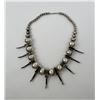 Image 2 : Zuni Sterling Silver Turquoise Inlay Claw Necklace