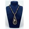 Image 1 : Navajo Sterling Turquoise Bench Bead Necklace