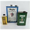 Image 1 : Maytag Singer Ever Ready Oil Cans and Bottles