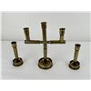 Image 2 : WW2 Trench Art Shell Casing Candelabra Set