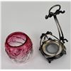 Image 3 : Victorian Cranberry Glass Pickle Castor