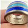 Image 2 : Sterling Silver Blue Opal Inlay Ring