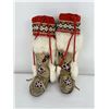 Image 1 : High Top Cree Indian Beaded Mukluks Moccasins