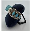 Image 2 : Navajo Sterling Silver Turquoise Cuff Bracelet