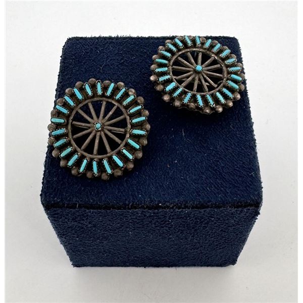 Steven Apachito Navajo Sterling Petit Point Pins