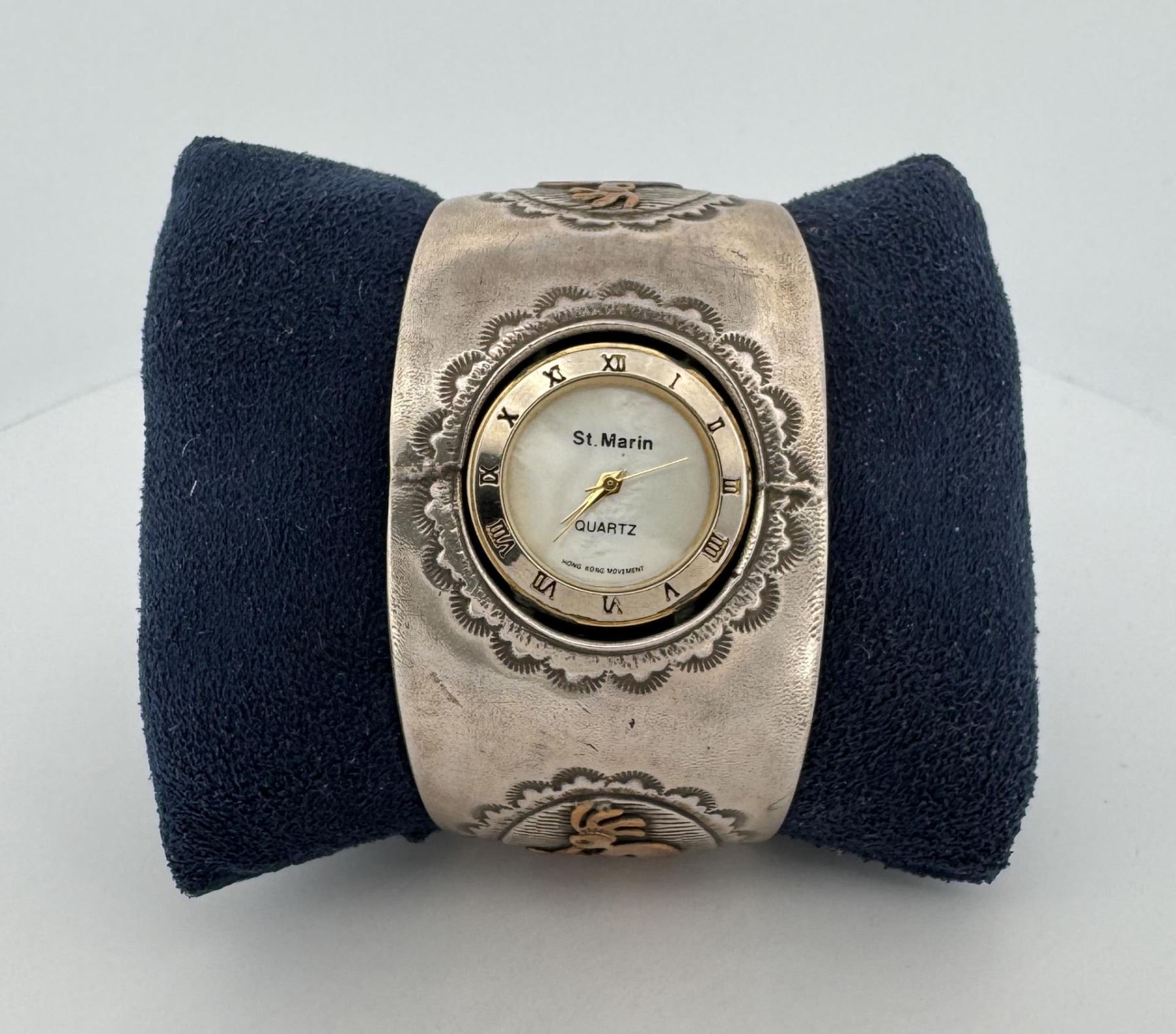 James Latome Navajo Sterling Silver Watch Bracelet