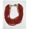 Image 2 : Red Coral Seed Bead Multi Strand Necklace