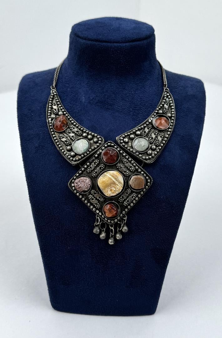 Multi Stone Choker Necklace