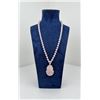 Image 2 : Chinese Carved Rose Quartz Necklace