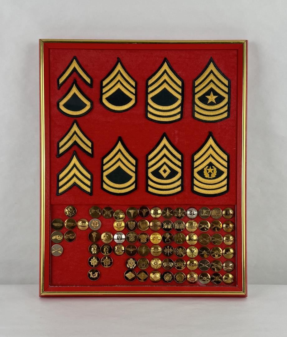 Vietnam War US Army Rank Insignia Board