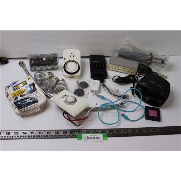 Alarm Clock, Lightbulbs, Cords/Power Units, Plumbing, Misc.