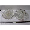 Image 1 : (4) Federal "Heirloom" Glass Plates, Candy Dish, Serving Platter, (2) Salt & Pepper Shakers