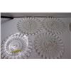 Image 2 : (4) Federal "Heirloom" Glass Plates, Candy Dish, Serving Platter, (2) Salt & Pepper Shakers