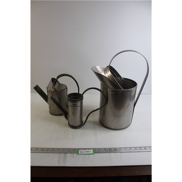 (3) Handmade Watering Cans