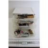 Image 1 : White Plastic Drawers with Costume Jewelry