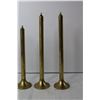 Image 2 : (4) Vintage Kerosene Filled Brass Candles - Empty