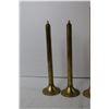 Image 3 : (4) Vintage Kerosene Filled Brass Candles - Empty
