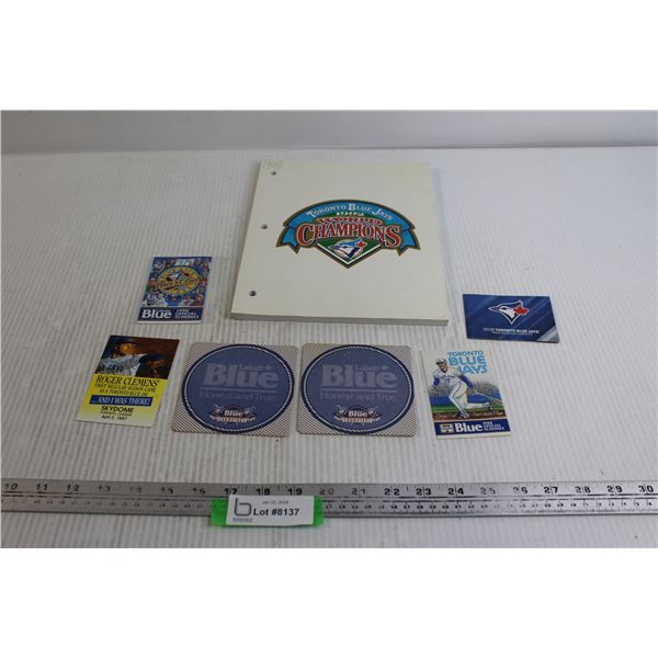 Toronto Blue Jays Lot - Notebook, Schedules, Coasters